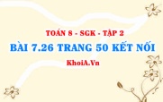 Bài 7.26 trang 50 Toán 8 Kết nối tri thức Tập 2